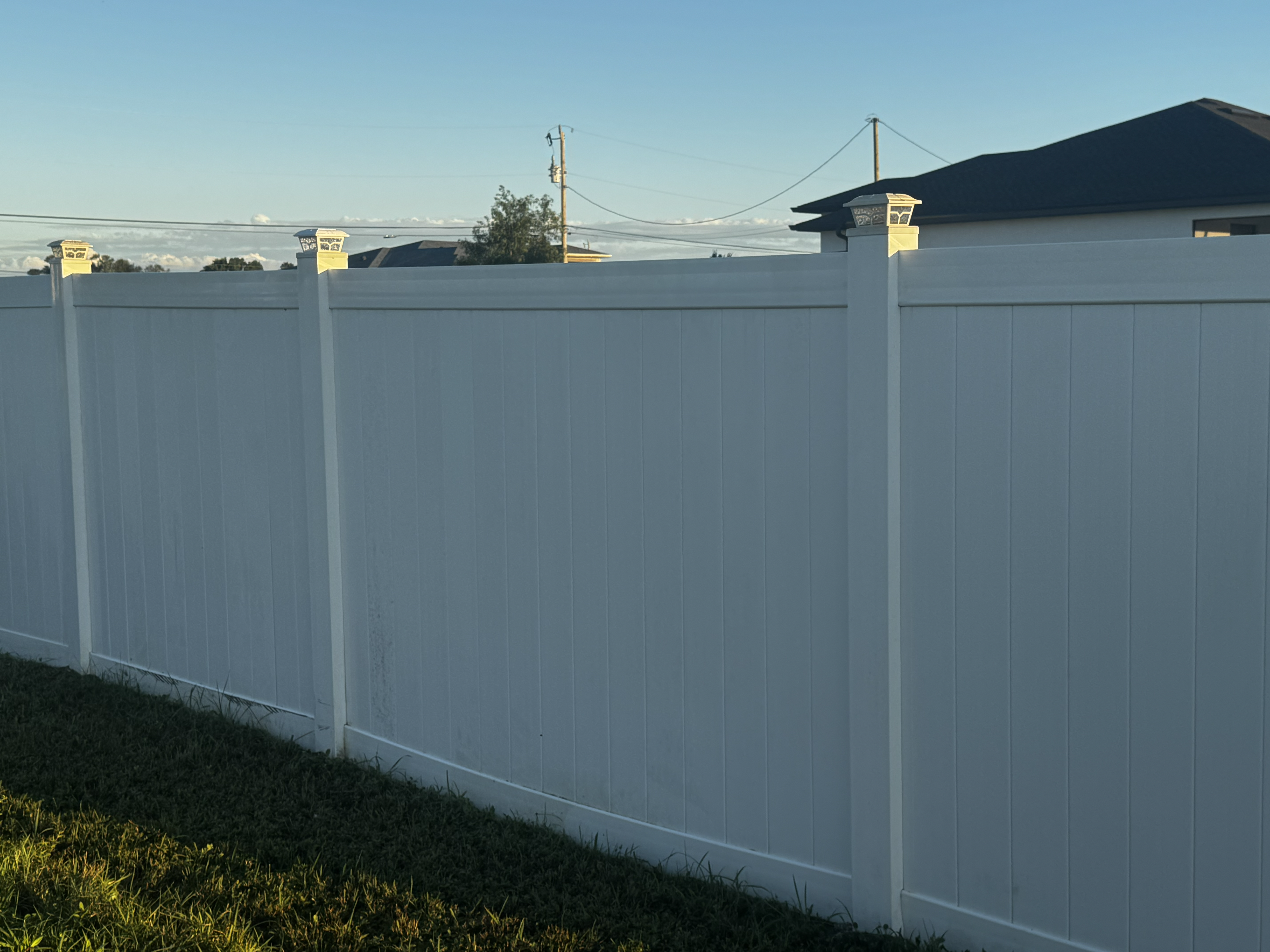 pressure washing fence